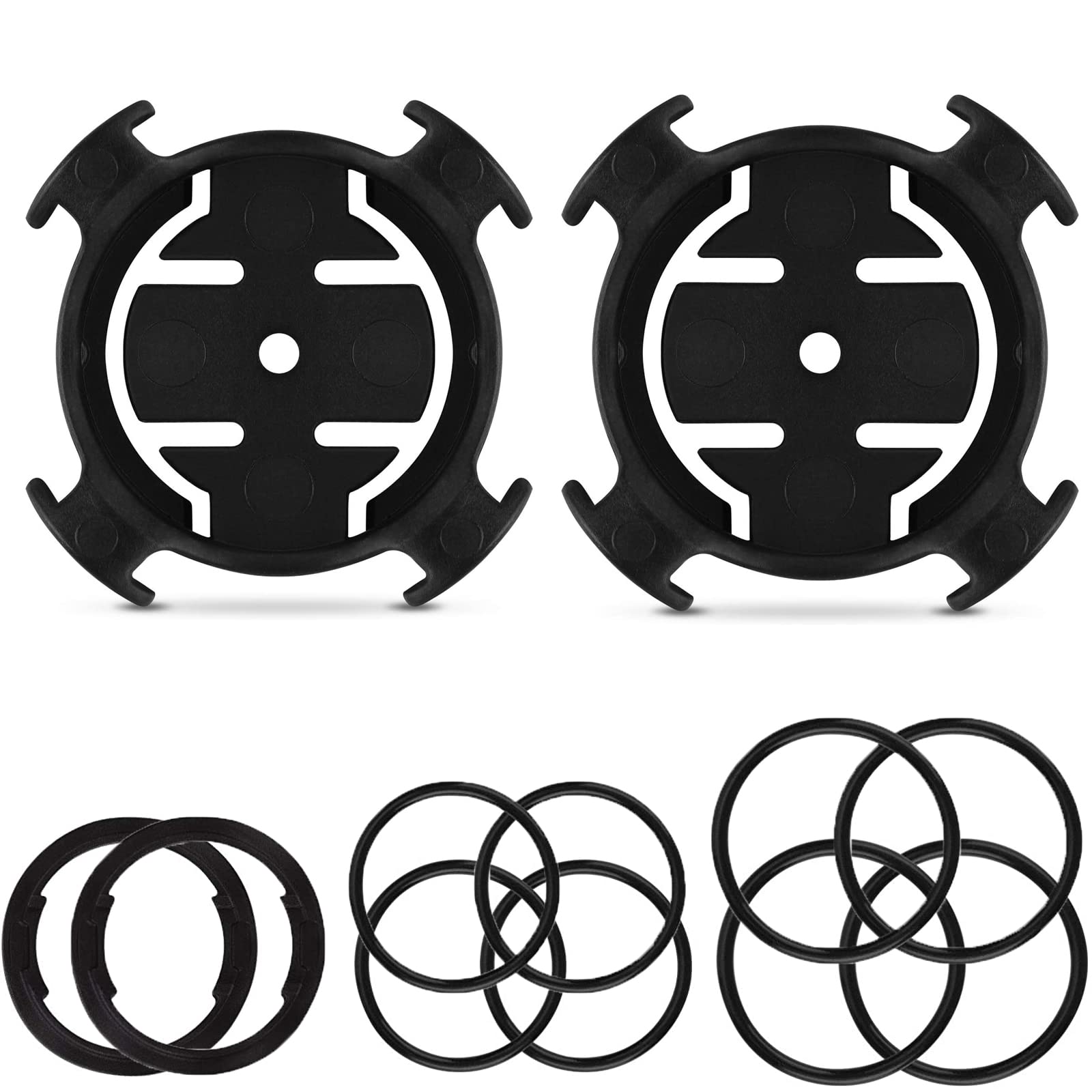 Blueshaweu Compatible for COOSPO BC107 Mount, Out-Front Bike Computer Mount Compatible with Garmin,Wahoo,XOSS Bike Computer, Out Front Bracket Plastic Bike Computer Mount Adapter Base (Black+Black)