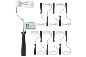 12 Pack Unvert Paint Roller Frame, for Walls, Ceiling on All Surfaces 4-Wire Cage Frame, Choose 9" / 7" / 4" / 3" (4 Inch Frame)