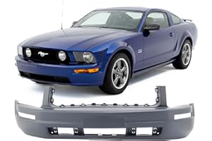 FitParts Compatible with Front Bumper Cover 2005-2009 Ford Mustang V6 Base Convertible Coupe 05-09. New, Primed and Ready for Paint. FO1000574 5R3Z17D957AAA 2006 2007 2008