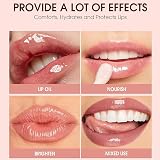 HQDA Lip Gloss and Lip Liner Set Nude Rose Glossy Waterproof Long Lasting view 5