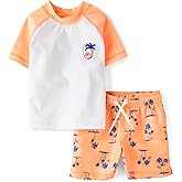 The Children's Place Baby-Boys and Toddler Short Sleeve Rashguard and Bottoms
