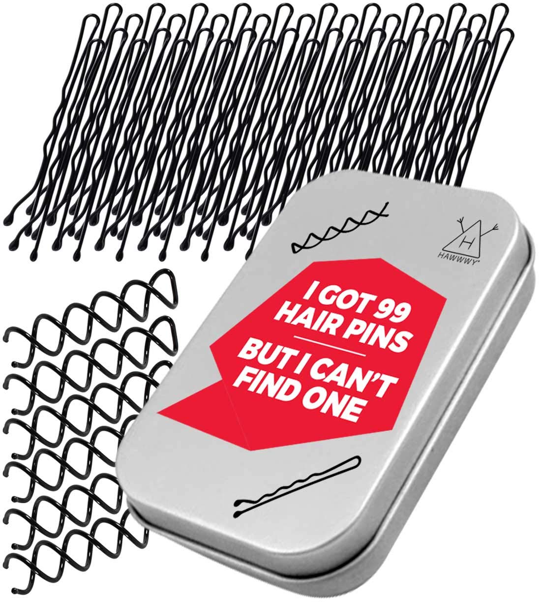 Hawwwy Spiral Bobby Pins 8 Pack Spin Pins, Easy & Fast Bun Maker Twist Hair Pins for Women Kids, Updo Hair Accessories, Messy Bun Tool, Perfect Small Bun Bobbypins Bobbie Fashion (Black 2 Inches) : Beauty