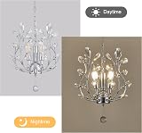 Ganeed Crystal Chandelier 3 Light K9 Silver Pendant Ceiling Light view 5