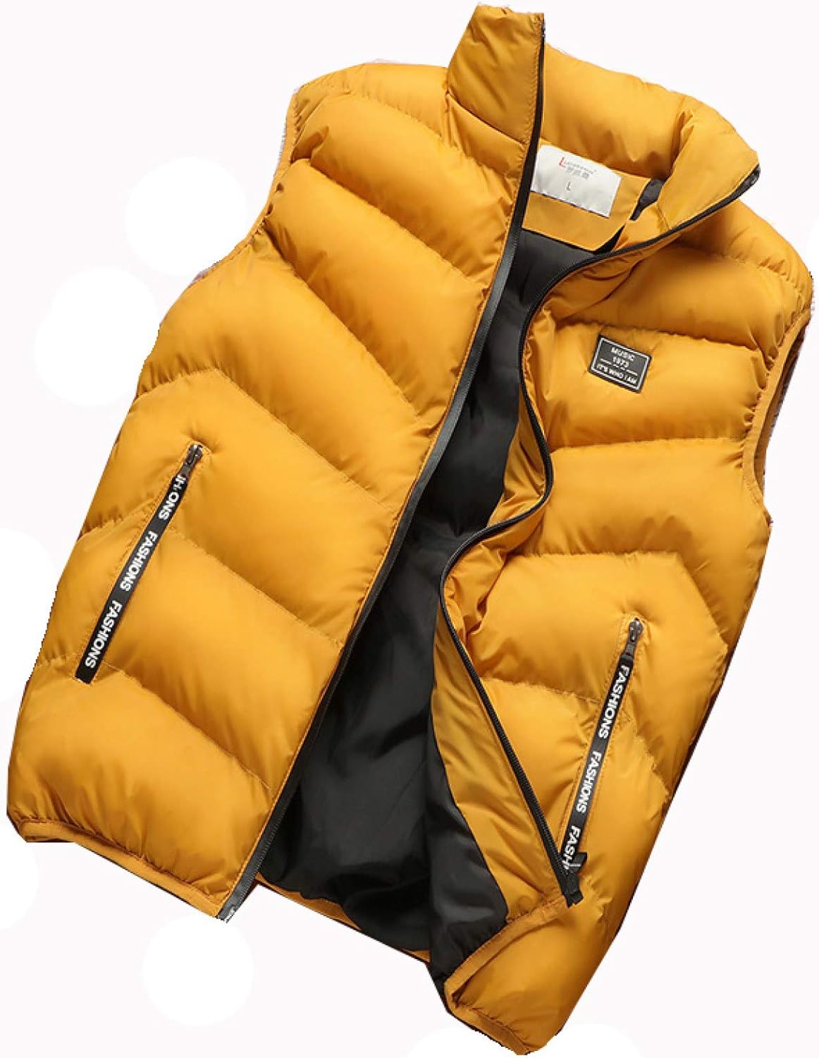 Man Sleeveless Durable Puffer Vests for Travel, Collapsable Jackets