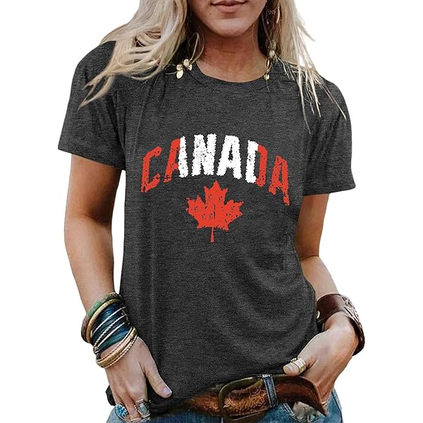 Canada Clothing Funny World Mens Canada Day Shirt Maple Leaf