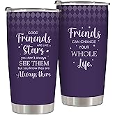 Best Friend Tumbler,20 Oz Insulated Stainless Steel Coffee Purple Tumblers,Funny Travel Coffee Mug for Hot or Iced Drinks,Birthday Friendship Gifts for Women Friends Bestie Female Coworker,1 Pcs