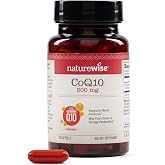 NatureWise CoQ10 200mg Softgels, High Potency Ubiquinone - Coenzyme Q10 Supplement - Antioxidant for Heart Health + Energy - Vegan, Non-GMO, Gluten-Free - 30 Count[1-Month Supply]