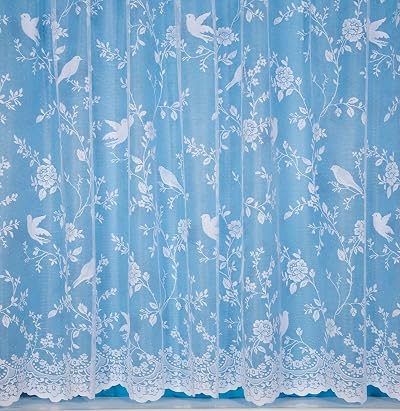 John Aird Robyn Net Curtain 2m Width 114cm Drop White Slotted Top