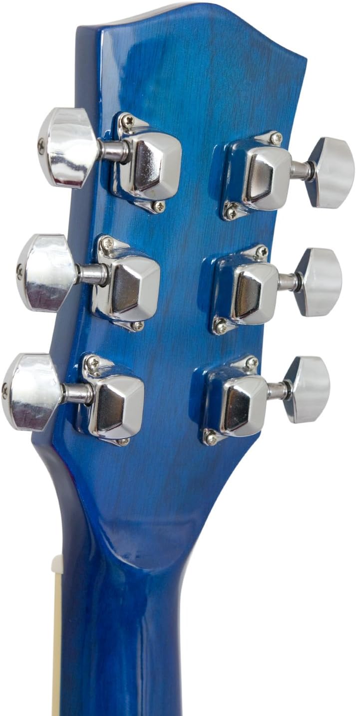 Acoustic Guitar for Beginners, Full Size, Steel-String, includes Gig-bag, Strap, Scratchplate and Spare Strings, Blue - Image 5