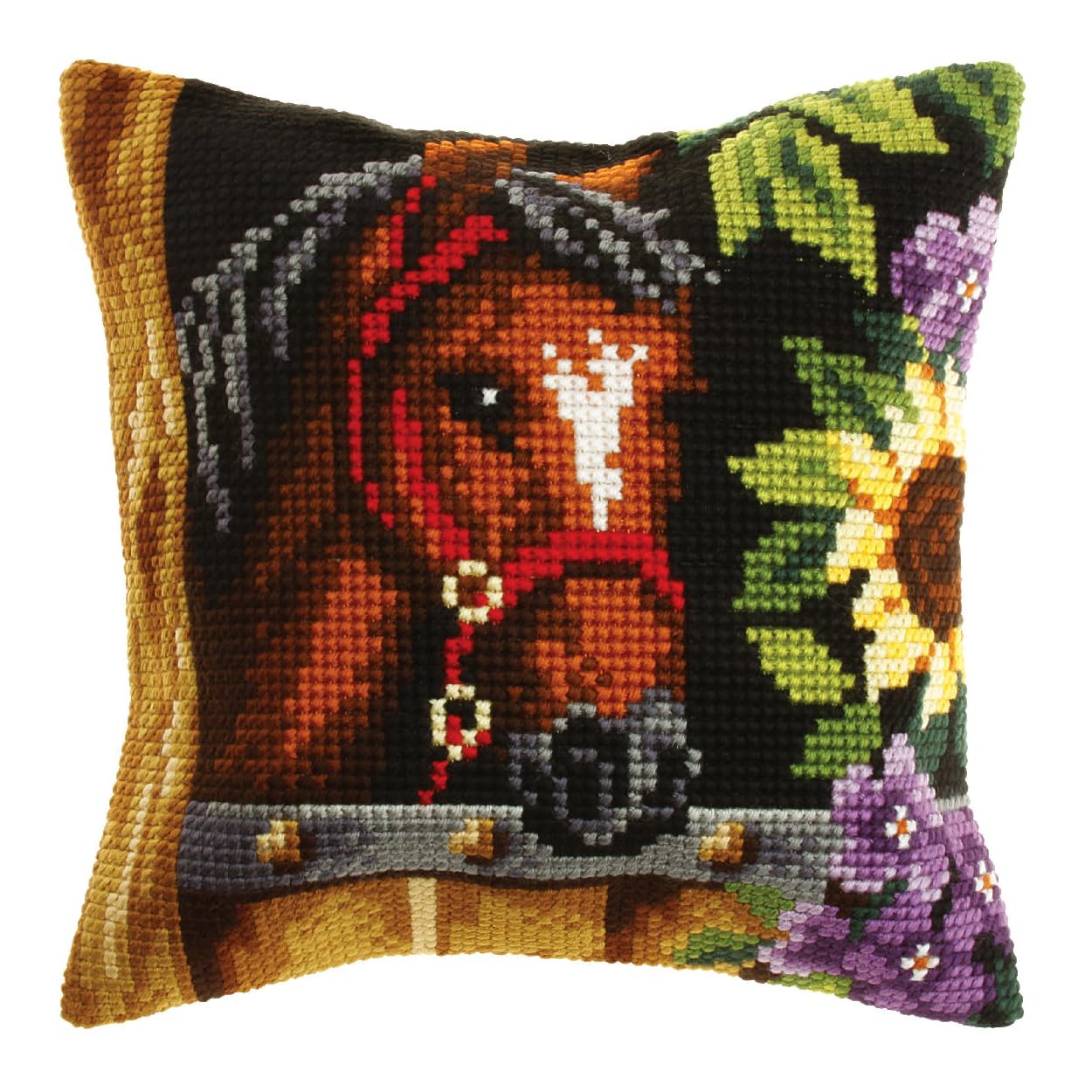 Orchidea Cross Stitch Cushion Kit, Horse, 40 x 40cm