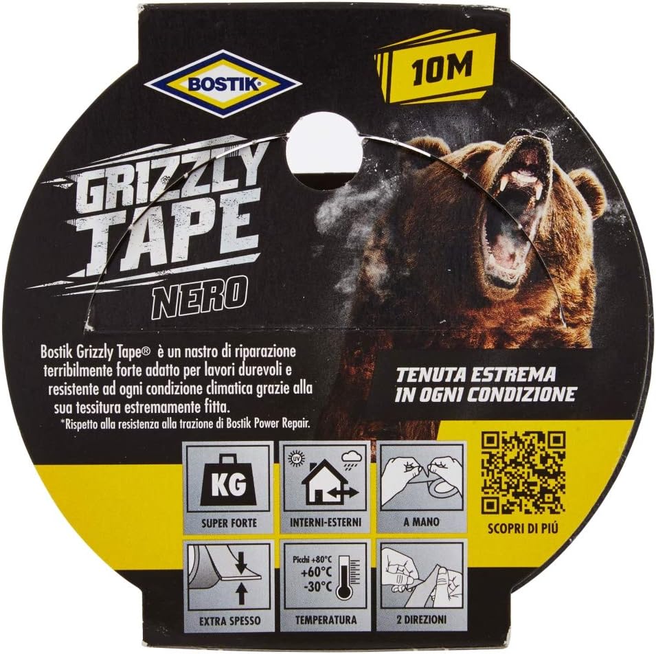 BOSTIK Grizzly Tape Black 10 m x 50 mm - Image 4
