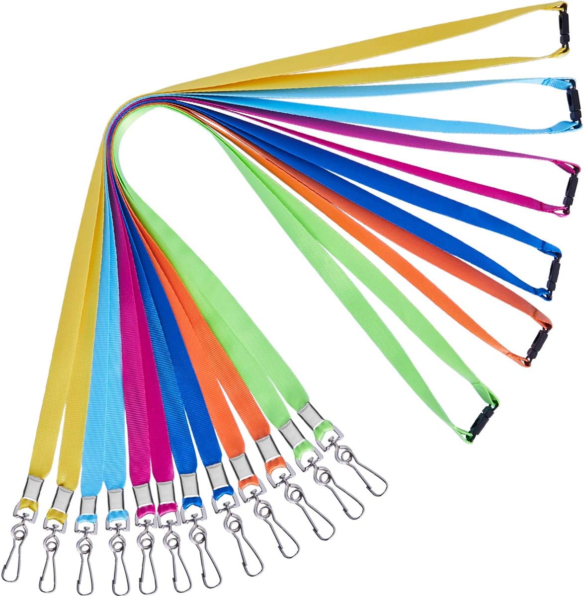 YOUOWO 6 Pack Lanyards for id Badges Holder Breakaway Lanyard ID Badge Holder Lanyard Adults Cruise for ID Card Holder Kids Women Men Student Neck Office Keys 6 Colors (6 Colors-6 Pack)