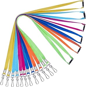 YOUOWO 6 Pack Lanyards for id Badges Holder Breakaway Lanyard ID Badge Holder Lanyard Adults Cruise for ID Card Holder Kids Women Men Student Neck Office Keys 6 Colors (6 Colors-6 Pack)