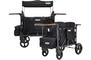 Keenz XC EVO- Luxury Comfort Stroller Wagon | Foldable 2 Passenger with Adjustable Canopy | Black