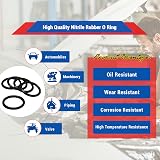 LucyStudio 419pcs Rubber O-Ring Kit Nitrile Rubber Oil High Temp Seal Assortment view 2