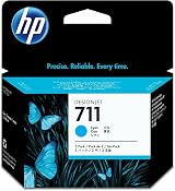 HP 711 Cyan 29ml 3-Pack Ink Cartridges CZ134A for DesignJet T530 T525 T520 T130 view 1