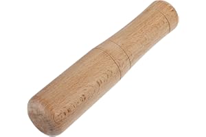 CORHAD Natural Wooden Pestle Long Handle Multipurpose Kitchen Gadget for Easy Grinding and Random Color