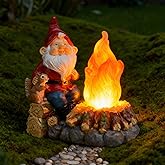 O-FarFarm Solar Light-Up Garden Gnome Statue - Waterproof Outdoor Decor for Garden, Yard, Porch Patio Lawn Balcony,Decorations for Families and Holiday Enthusiasts for Women,Grandma, Housewarming