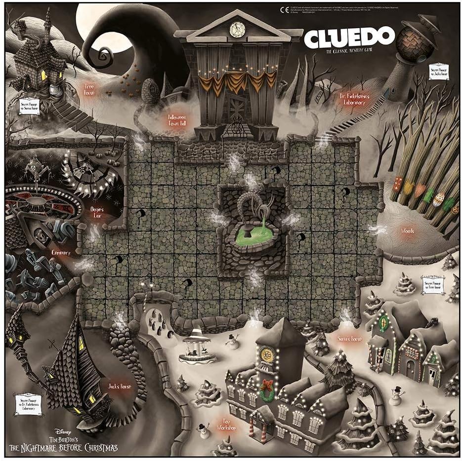 Winning Moves Nightmare Before Christmas Cluedo Board Game, Join Jack, Sally, Dr Finkelstein - Image 3