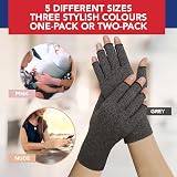 Dr. Arthritis Compression Gloves & Handbook for Arthritis Carpal Tunnel Grey M view 9