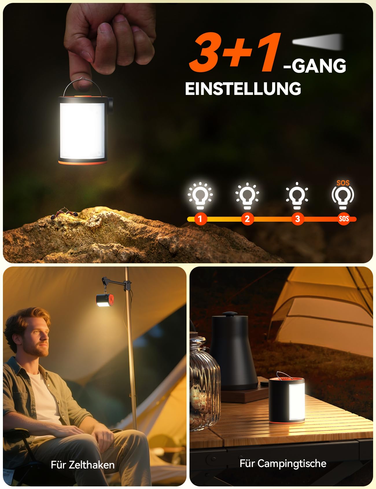 JOYROOM Elektrische Luftpumpe Kompakte für Luftmatratze mit Campinglampe, 4.8 kPa Wiederaufladbare Luftpumpe Luftmatratze mit 3600 mAh Akku Inklusive 6 Düsen Für Luftkissen Schwimmring Vakuumbeutel 5