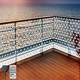 IKNHYEG Large Outdoor Solar Powered Net Mesh Lights