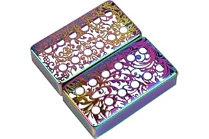 OVSAL 2 PCS Guitar Pickup Covers 50mm/52mm Pole Spcing Pickup Covers Brass Humbucker Guitar Pickup Cover Metal Pickup Covers for Les Paul Lp Electric Guitar （Colorful）