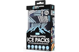 Everlasting Ice RX Reusable Ice Packs for Lunch Boxes & Coolers (4 Pack) Flexible, Long-Lasting, BPA Free, Versatile Soft Ice Pack for Insulated Bags, Picnic, Travel, and More