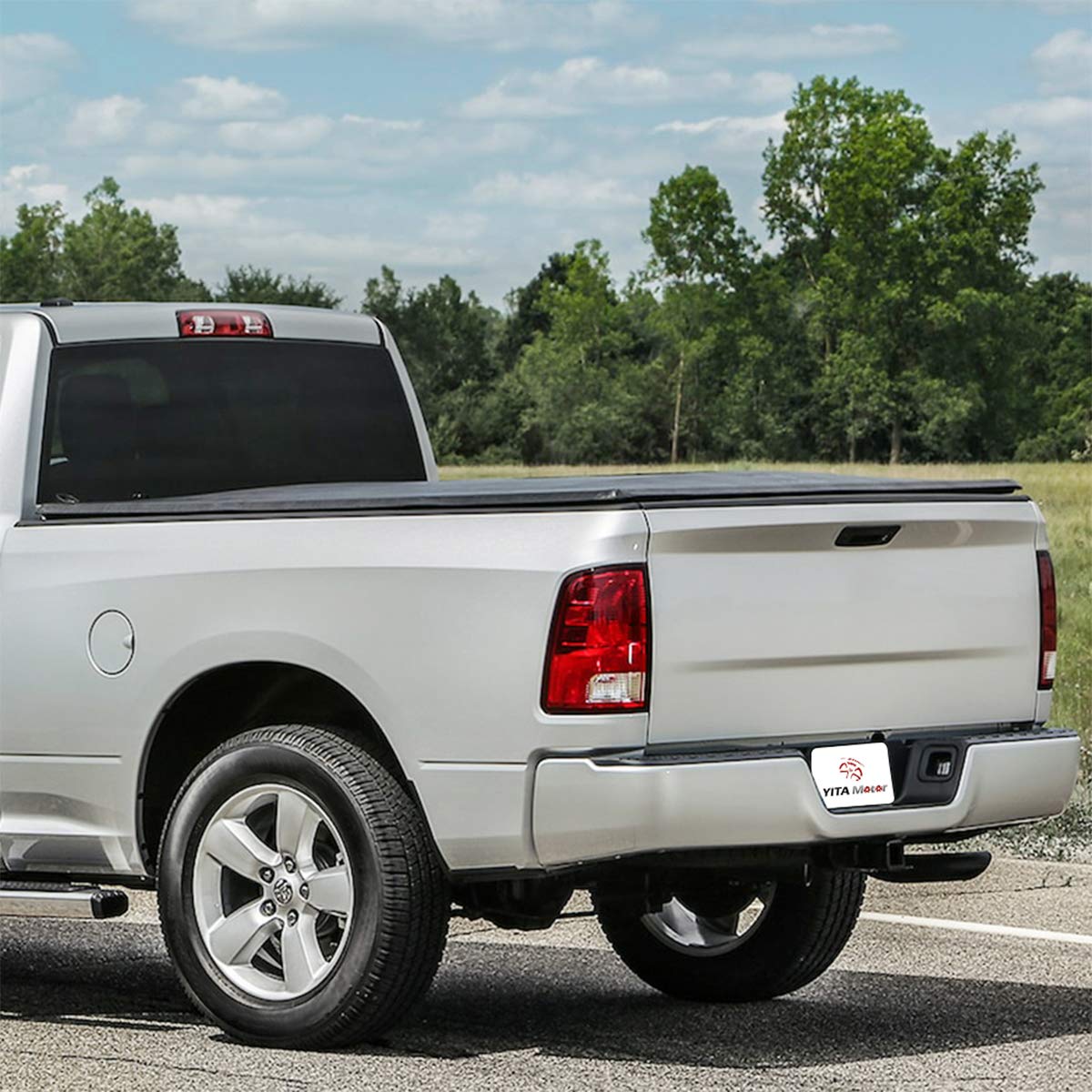 YITAMOTOR Soft Roll Up Compatible with 2009-2018 Dodge Ram 1500 | 2019 Classic Only, 2003-2018 Dodge Ram 2500 3500 6.5 Foot Truck Bed Tonneau Cover