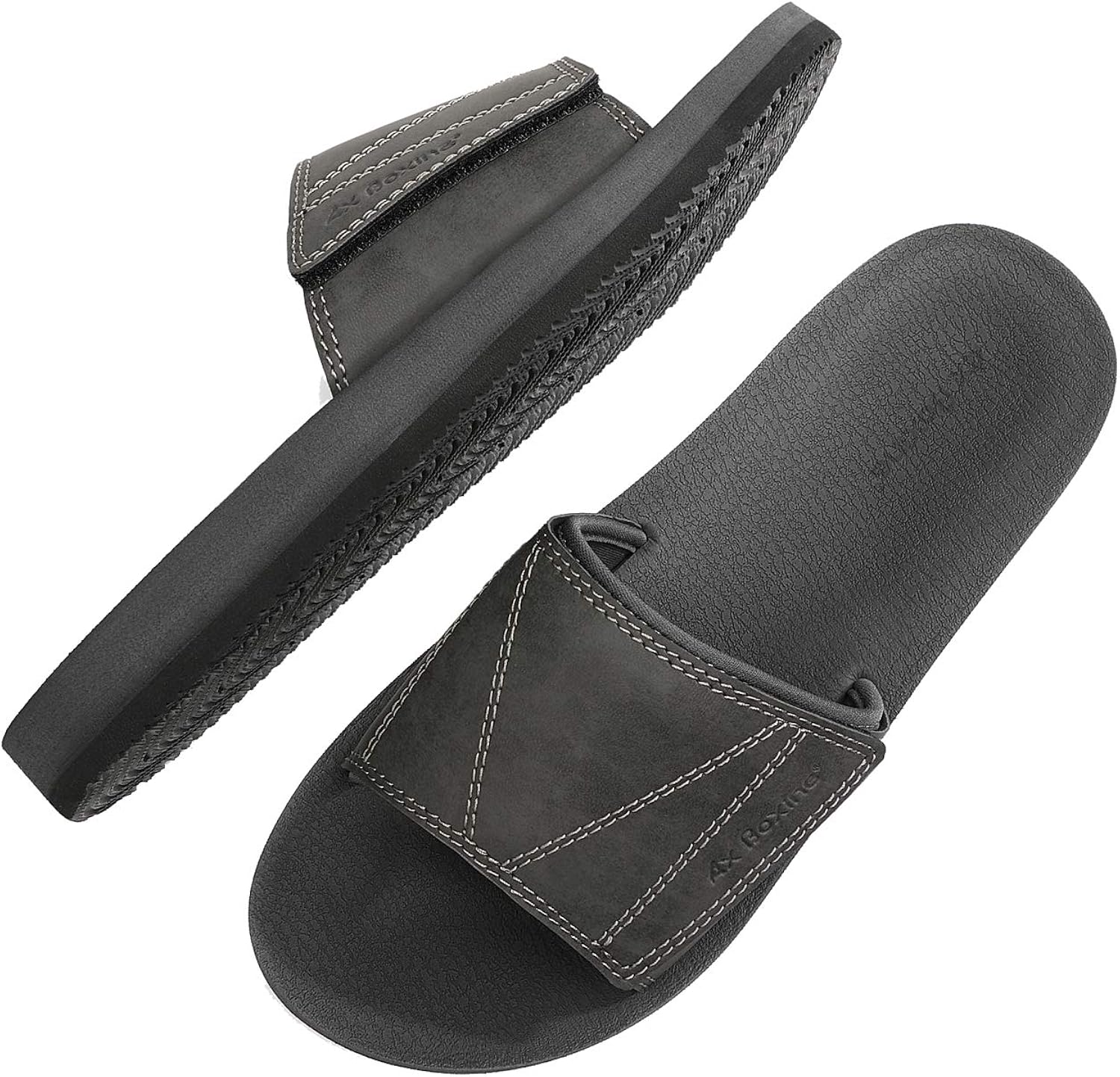 leather sliders mens