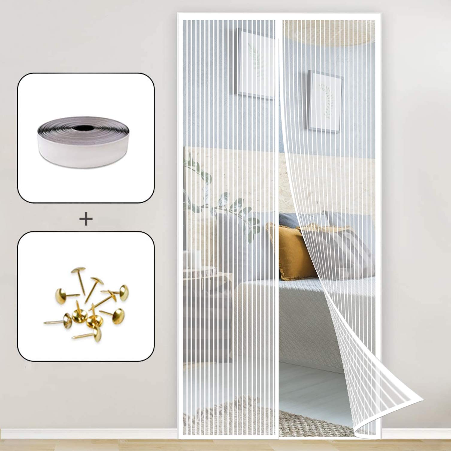 GOUER Magnetic Fly Screen Door, 170x220cm Super