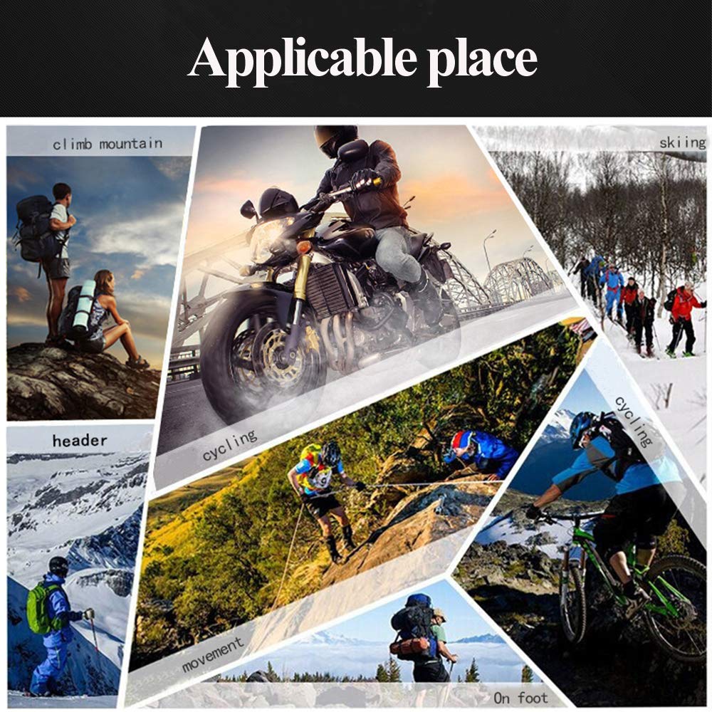 LucaSng Gants de Moto,Gants Longs d\'hiver pour Moto, froids, imperméables, antidérapants,Noir/Orange XL