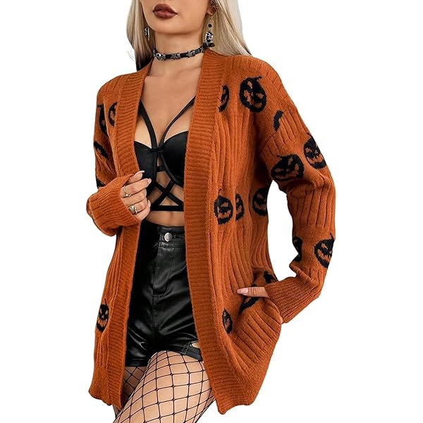 Gal Moda A60 Kids Womens Gothic Open Cardigan Skull Plus Size