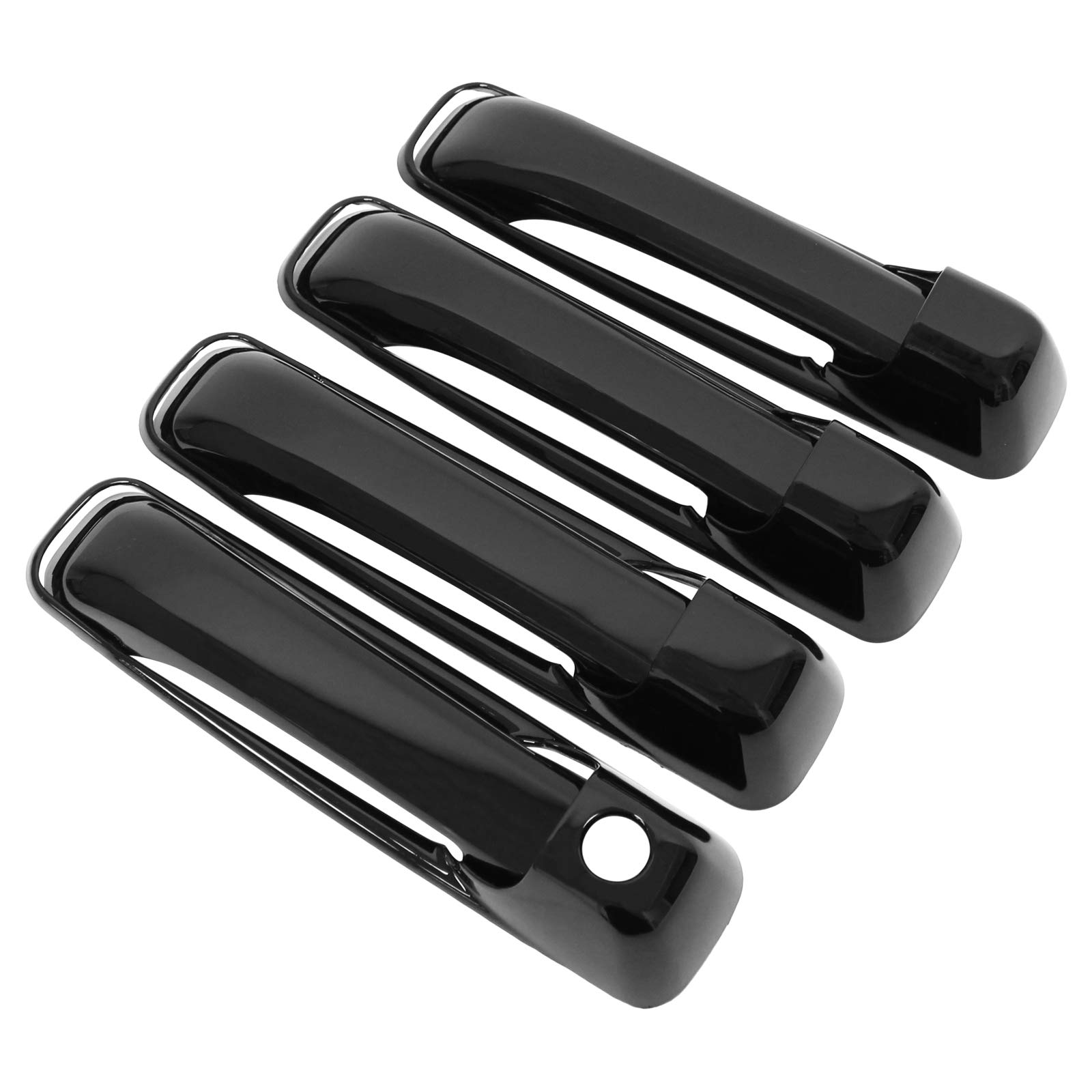 Photo 1 of NewYall Gloss Black Exterior Door Handle Cover for Jeep Commander Grand Cherokee 2005-2010 for Ram 1500 2500 3500 2009-2018 Front Rear Left Driver Right Passenger Side
