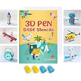 3D Pen Stencil Book with Silicone Mat, 65 Reusable Templates for 3D Printing Pens, Drawing Patterns &amp; Project Ideas for Beginners, Teens &amp; Adults, 3D Pen Not Included