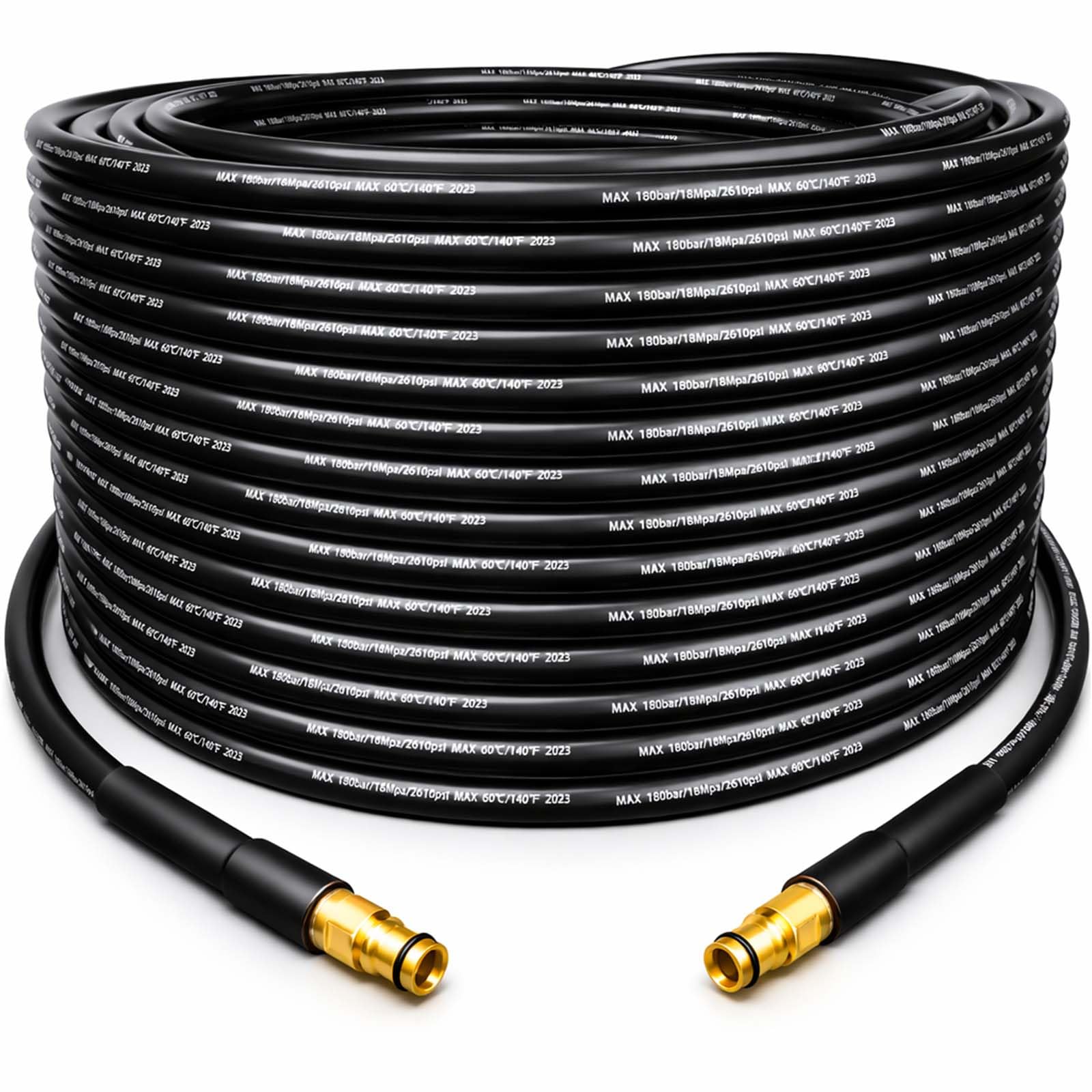 15M High Pressure Washer Replacement Hose for Karcher K Series,MAX.60℃ Compatible with K2 K3 K4 K5 K6 K7 Models,Quick Click Plug Connector,Pressure Washer Extension Spare Parts