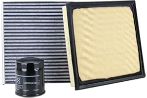 Kefly 16546AA16A Engine Air Filter & 15208AA21A Oil Filter & CF12157 Cabin Air Filter Fit for 2018-2025 Subaru Crosstrek, 202