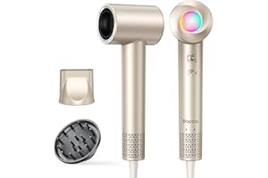 BOPCAL Ionic Hair Dryer with Diffuser - 160000RPM High-Speed Blow Dryer, 500 Millons Ions Frizz Free, Fast Drying for Women, Lightweight, Quiet, Professional Dryer for Curly or Straight Styles, Gift Idea