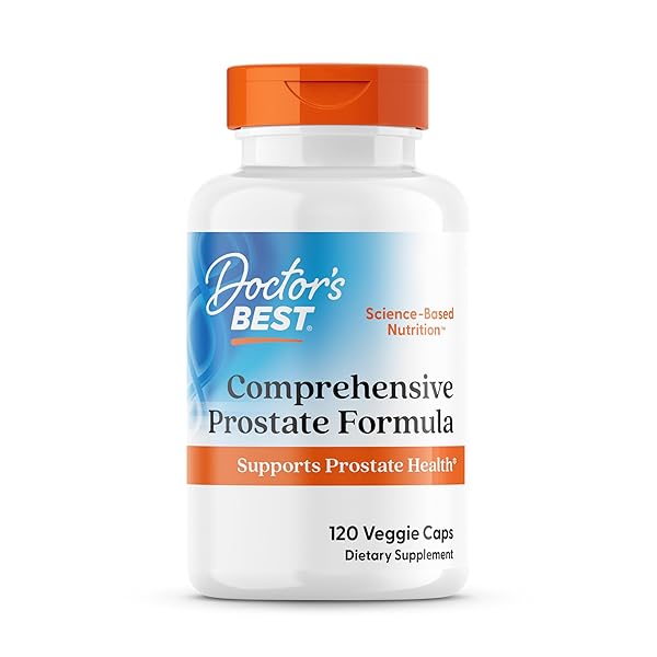DOCTORS BEST COMPREHENSIVE PROSTATE FORMULA WITH SELENOEXCELL AND CARDIOAID, SUPPORTS PROSTATE HEALTH, GLUTEN FREE, VEGETARIAN 120 VEGGIE CAPS