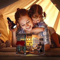 Rolife DIY Miniature Cafe House Kit for Adults to