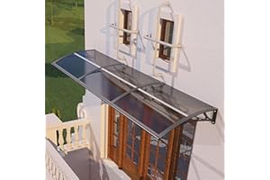 DAWNINGHOMM Awning for Door Entrance, 40x120 Inch Awnings for Patio, Durable Polycarbonate Window Awnings Exterior, UV Rain Snow Protection Canopy for House, Porch, Patio, Deck