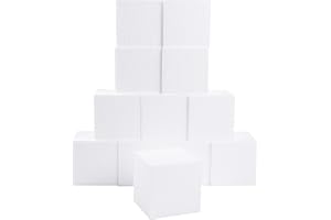 SILVERLAKELLC 4, 5 & 6" Cubes of Hard Foam by Silverlake Craft - 4x4x4 12-Pack - Blocks of EPS Polystyrene for DIY, Party Centerpiece Projects, Floral and Gift Basket Stuffer