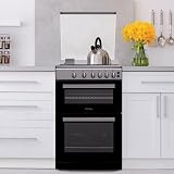 Statesman GDL60S Double Oven Gas Cooker 60cm Silver with Glass Lid view 3