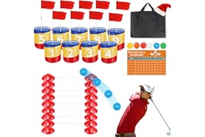 Fivepropy Golf Yard Game 9-Hole Set, Backyard Golf Game for Adults Family Kids, Portable Outdoor Golf Game Golf Chipping Game Golf Practice Game for Lawn, Beach