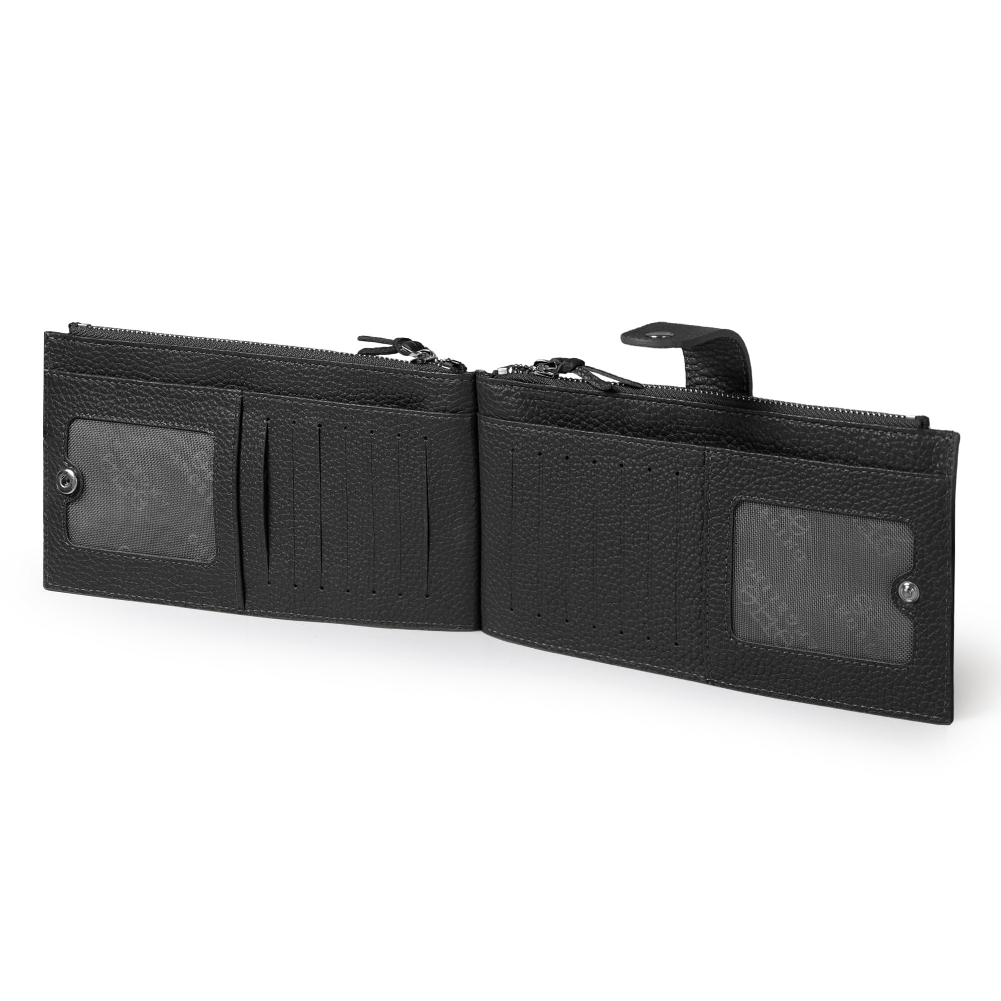 Otto Angelino Genuine Leather 2 Compartment Bifold Wallet Clutch with Phone Compatible Slots - RFID Blocking - Unisex