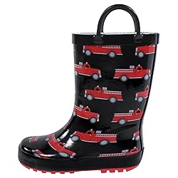 Hudson Baby Kids Rain Boots, Firetrucks, 5 US