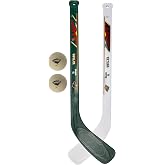 Franklin Sports NHL Mini Hockey Stick Set - NHL Team Knee Hockey Stick and Ball Set - Two Player Stick Set - Great Toy for Kids