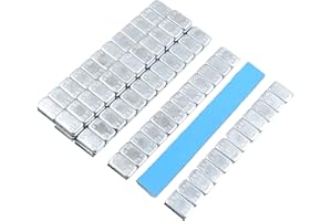 ACROPIX 5.51 Inch X0.75 Inch X0.16 Inch Universal Wheel Balance Weights Silver Tone - Pack of 10