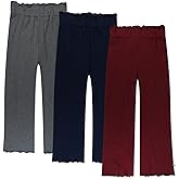 HonestBaby 3-Pack Flowy Pant Set w/o Pockets 100% Organic Cotton for Toddlers, Baby Boys, Girls, Varsity Burgundy, 2T