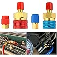 1234YF Adapter,Durable R1234FY to R134A Adapter with R1234YF Coupler(High/Low) and AC Hose Fitting Connector,Car Refrigerant Adapter Car Accessories for Freon Recharge Hose